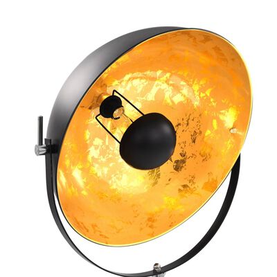 vidaXL Stand Lamp E27 Black and Gold 51 cm