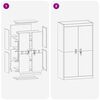 vidaXL Storage Cabinet 2 pcs White 80 x 40 x140 cm Steel