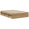 vidaXL Bed Frame without Mattress Artisan Oak 120x190cm Small Double Engineered Wood