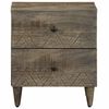 vidaXL Bedside Cabinet Light Grey 40x33x46 cm Solid Wood Mango
