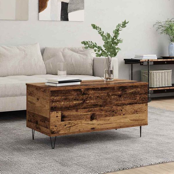 vidaXL Coffee Table Old wood 90 x 44.5 x 45 cm Engineered wood