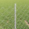 vidaXL Fence with Post Silver 0.4 x 10 m Steel