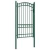 vidaXL Fence Gate EMMEN with Arched Top Steel 100x123.5 cm Green