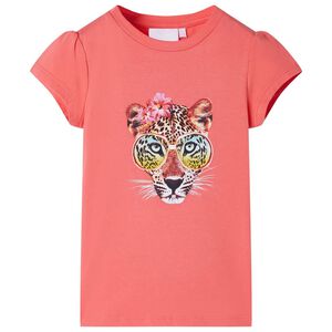 vidaXL Kids' T-shirt Coral 116