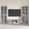 vidaXL TV Cabinet Set with Drawer Grey Sonoma Engineered Wood