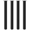 vidaXL Bar Table Legs 4 pcs Black 110-112 cm Steel