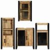vidaXL Bathroom Furniture Set with Shelf 4 pcs Brown Soild Mango Wood