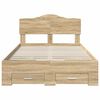 vidaXL Bed Frame with Drawer Sonoma Oak 135 x 190 cm Engineered Wood