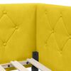 vidaXL Corner Bed Frame with Headboard Yellow 100 x 200 cm Velvet