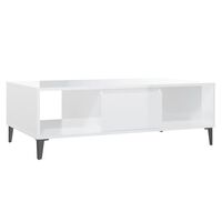 vidaXL Coffee Table High Gloss White 103.5x60x35 cm Engineered Wood