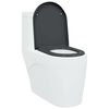 vidaXL Toilet Seat Anthracite 49 x 36 x 4 cm Duroplast