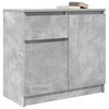 vidaXL Sideboard with Drawer Concrete Grey 71x35x65 cm Engineered Wood