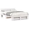 vidaXL Bed Frame with Headboard White 160 x 200 cm Solid Pine Wood