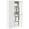 vidaXL Storage Cabinet 2 pcs White 90 x 40 x 200 cm Steel