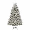 vidaXL Artificial Christmas Tree Green and White 300 cm PVC and Metal
