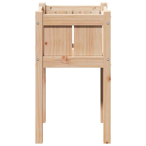 vidaXL Garden Planter Nature 40 x 40 x 70 cm Solid Pine Wood