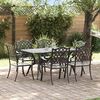 vidaXL Garden Dining Set 7 pcs Black Aluminium