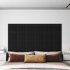 vidaXL Wall Headboard 12 pcs Black 30 x 30 cm Fabric