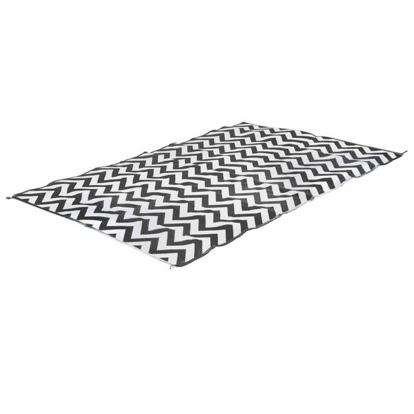 Bo-Camp Outdoor Rug Chill mat Wave 2.7x2 m L Black and White