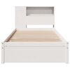 vidaXL Bookcase Bed without Mattress White 75x190cm Small Single Solid Wood Pine