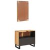 vidaXL Bathroom Sets with Storage with Door Natural Solid Mango Wood