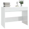 vidaXL Desk High Gloss White 101x50x76.5 cm Engineered Wood