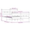 vidaXL Metal Bed Frame without Mattress Sonoma Oak 140x200 cm