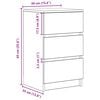 vidaXL Bedside Cabinets with 3 Drawers 2 pcs Artisan Oak 39x35x65 cm