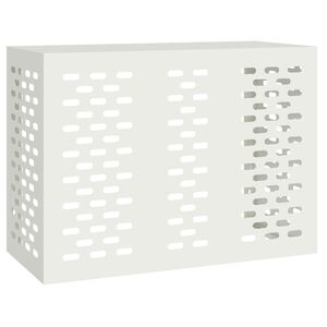 vidaXL Air Conditioner Cover White 110 x 50 x 80 cm Steel