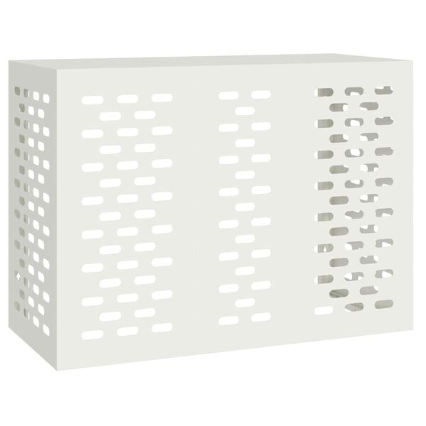 vidaXL Air Conditioner Cover White 110 x 50 x 80 cm Steel