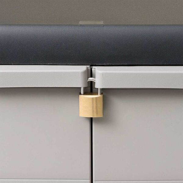 vidaXL Garden Storage Cabinet with 1 Shelf Black and Grey