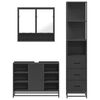 vidaXL 3&nbsp;Piece Bathroom Furniture Set&nbsp;Black Engineered Wood