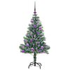 vidaXL Artificial Christmas Tree Snow Flocked with LED Light 120 cm