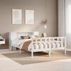 vidaXL Bookcase Bed without Mattress White 140x200 cm Solid Wood Pine