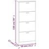 vidaXL Shoe Cabinet Grey Sonoma 59x17x150 cm Engineered Wood