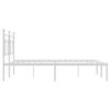vidaXL Metal Bed Frame without Mattress with Headboard White 183x213cm