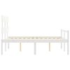 vidaXL Senior Bed without Mattress White 120x200 cm Solid Wood