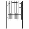 vidaXL Fence Gate with Spikes EMMEN 100 x 125 cm Powder-coated steel