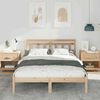 vidaXL Bed Frame Brown 120 x 190 cm Solid Pine Wood