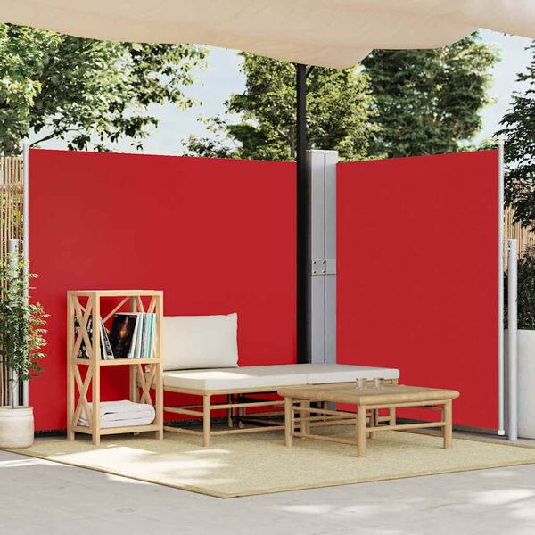 vidaXL Patio Retractable Side Awning 170x1200 cm Red