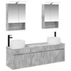 vidaXL Bathroom Cabinet Set 5 pcs Concrete Grey 50 x 14.5 x 70 cm