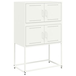 vidaXL Sideboard White 68,5x38,5x107 cm Steel