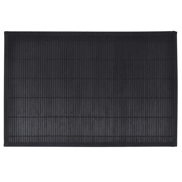 6 Bamboo Placemats 30 x 45 cm Black