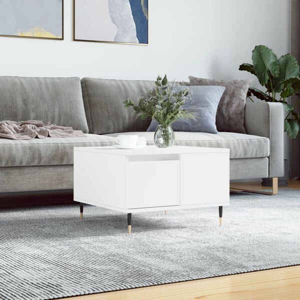 vidaXL Coffee Table White 55x55x36.5 cm Engineered Wood