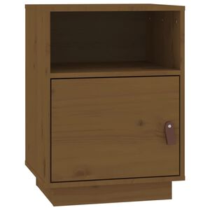 vidaXL Bedside Cabinet Honey Brown 40x34x55 cm Solid Wood Pine