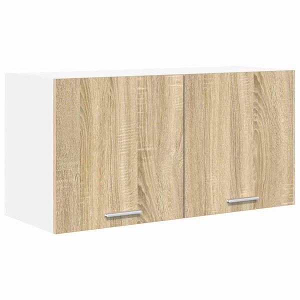 vidaXL Hanging Cabinet Sonoma Oak 80 x 31 x 40 cm Engineered Wood