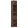 vidaXL Slim Storage Cabinet Brown Oak 40x42.5x225 cm Engineered Wood