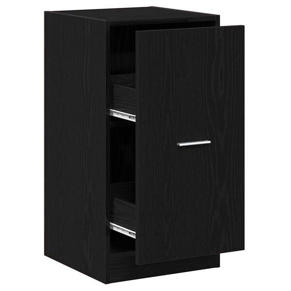 vidaXL Apothecary Cabinet Black oak 40 x 41 x 77.5 cm Engineered wood