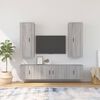 vidaXL 5 Piece TV Cabinet Set Grey Sonoma Engineered Wood