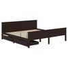 vidaXL Bed Frame without Mattress Dark Brown 180x200 cm Super King Solid Wood